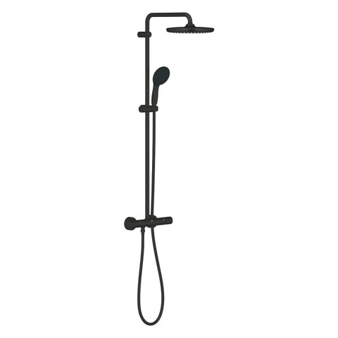 Черна душ система с термостат Grohe Tempesta 250